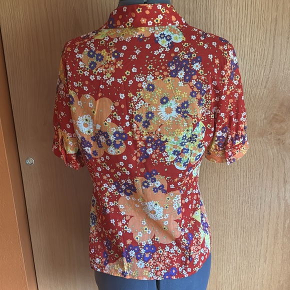 Anthropologie Odille Floral Short Sleeved Button-up - Picture 6 of 8